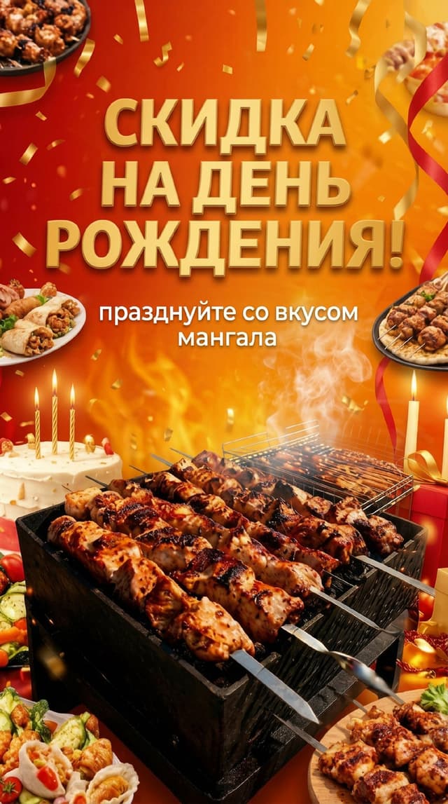 🎂 Скидка на день рождения — 25%